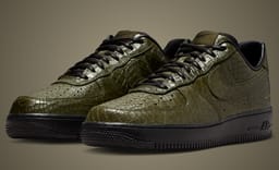 Green Croc Leather Snaps Up the Nike Air Force 1 Low Morse Code