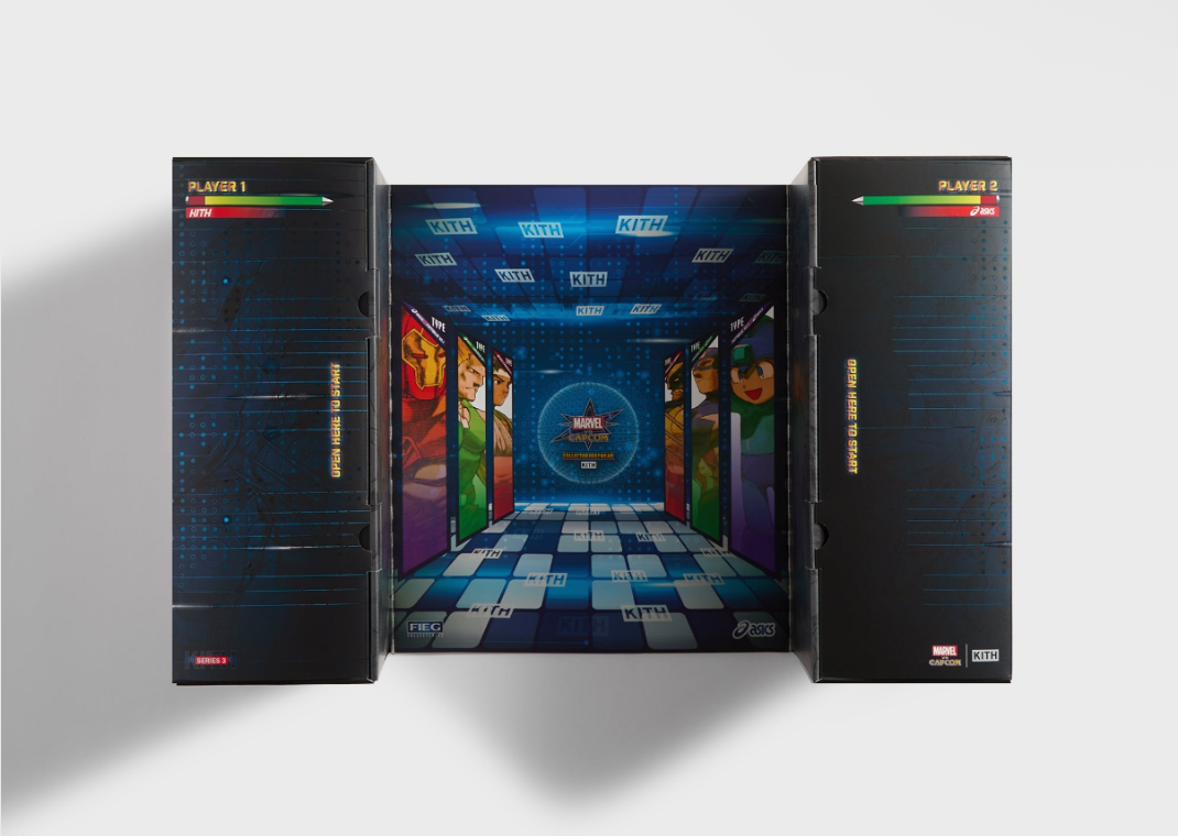 Kith x Marvel vs. Capcom x Asics Asics Gel-Kayano 14 Wolverine Packaging
