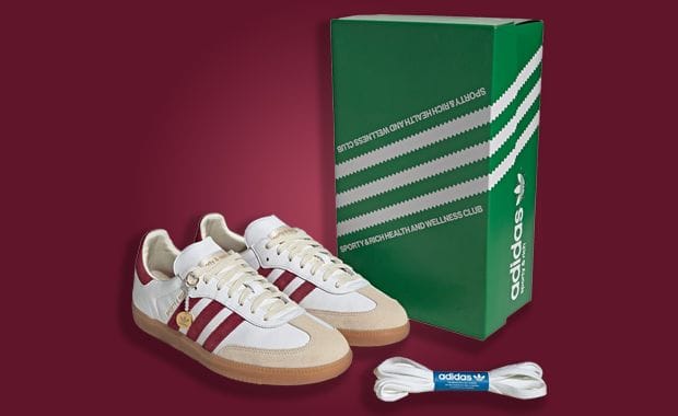 The Sporty & Rich x adidas Samba White Collegiate Burgundy Releases November 2023