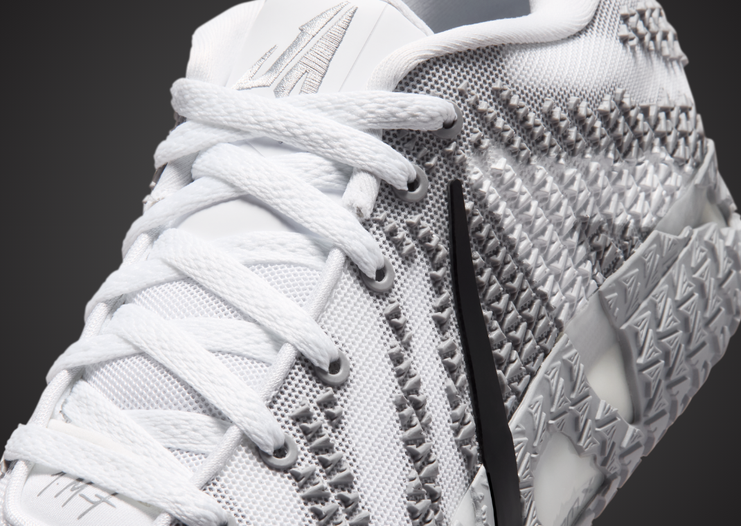 Nike Ja 3 TB White Wolf Grey tongue details