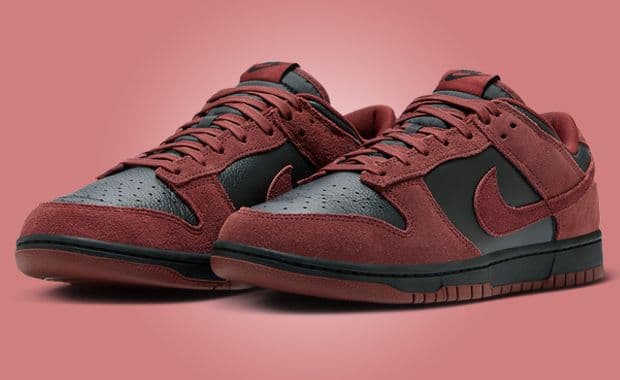 Nike Dunk Low Black Dark Team Red