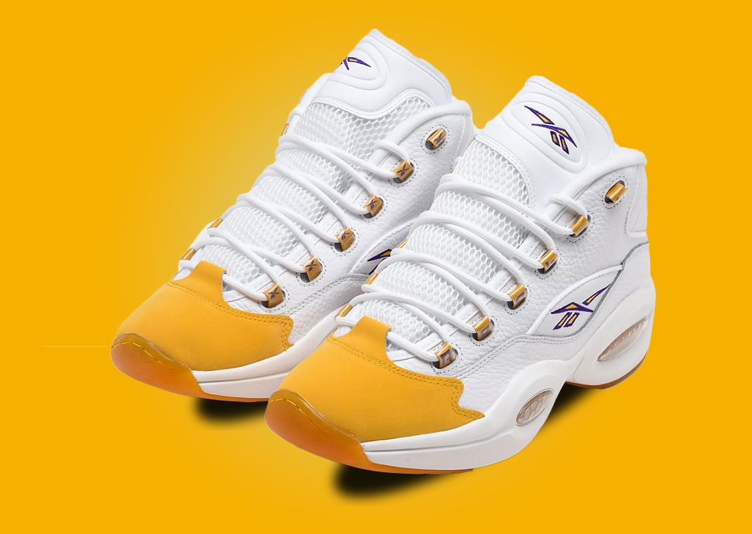 Reebok Question Mid Lakers Yellow Toe