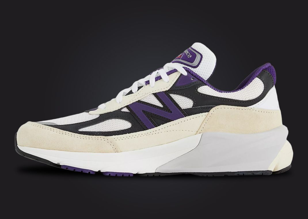 New Balance 990v6 Made in USA White Black Plum Medial