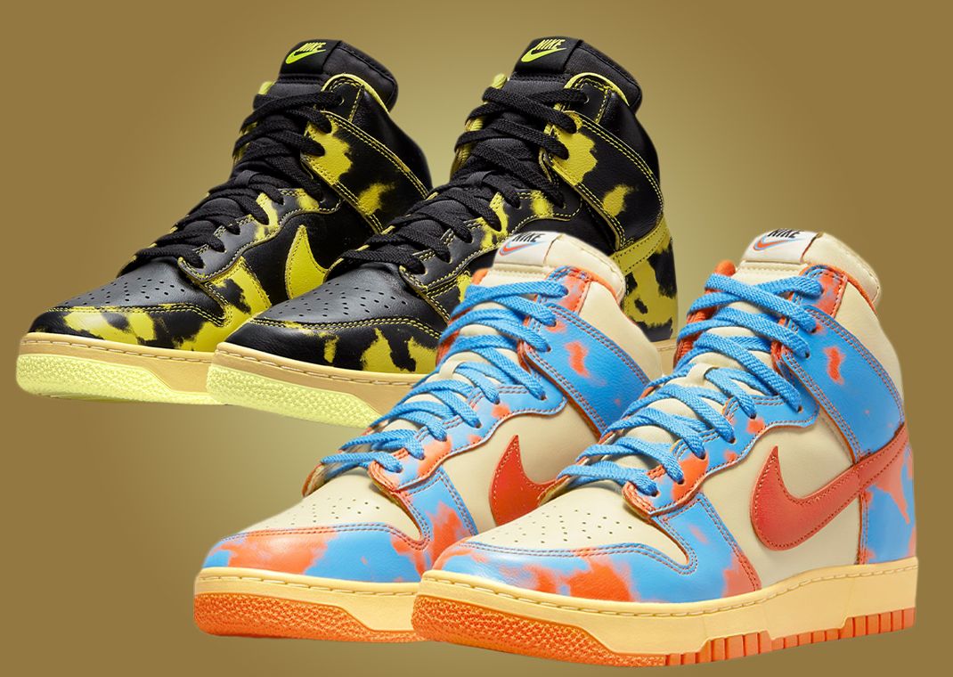 Nike Dunk High 1985 "Yellow Acid Wash" & "Orange Acid Wash"