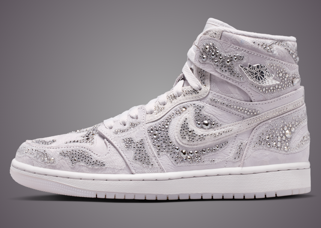 Swarovski x Air Jordan 1 Retro High Vast Grey (W) Release Date - Lateral