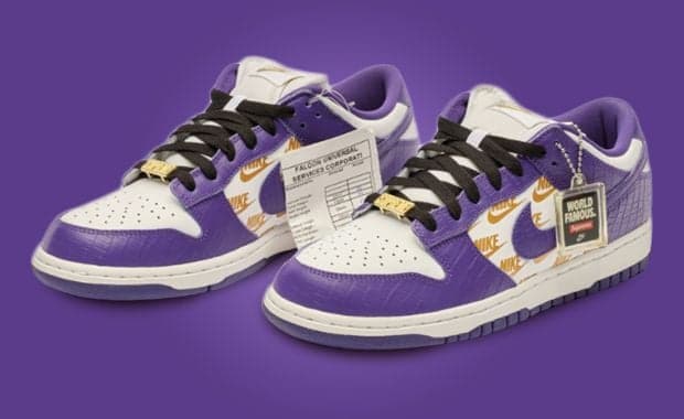 Supreme x Nike SB Dunk Low Court Purple Sample