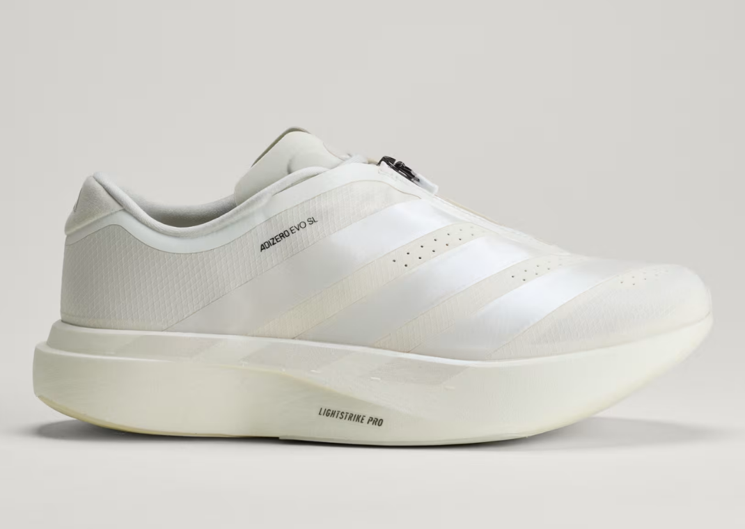 adidas Adizero Evo SL Zip Core White - Lateral