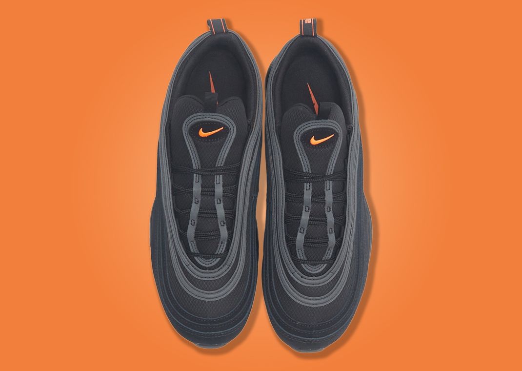 Hybrid Sneaker Air Max Plus 97 Black Hyper Crimson Orange Accents