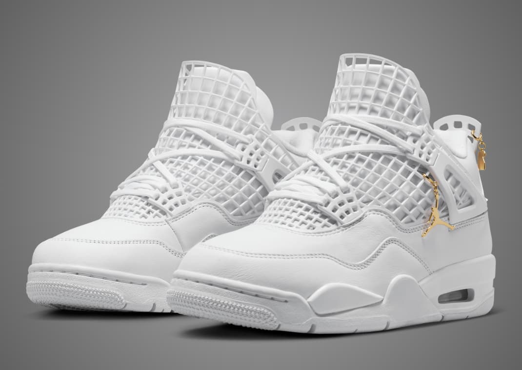 The New Women s Air Jordan 4 Net White Metallic Gold Arrives This December