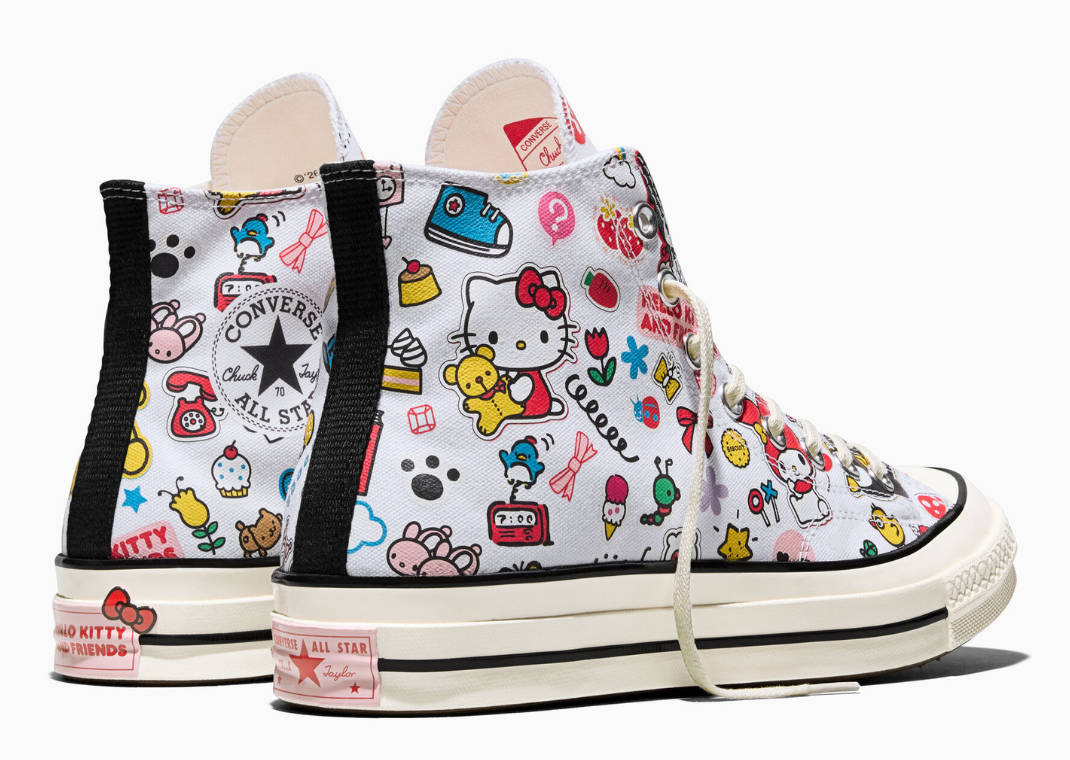 Hello Kitty x Converse Chuck Taylor 70 Stickers - Heel Angle