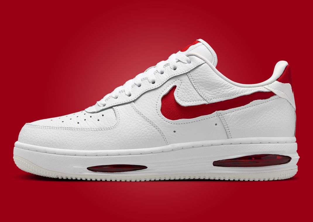 The Nike Air Force 1 Low Evo White University Red Releases