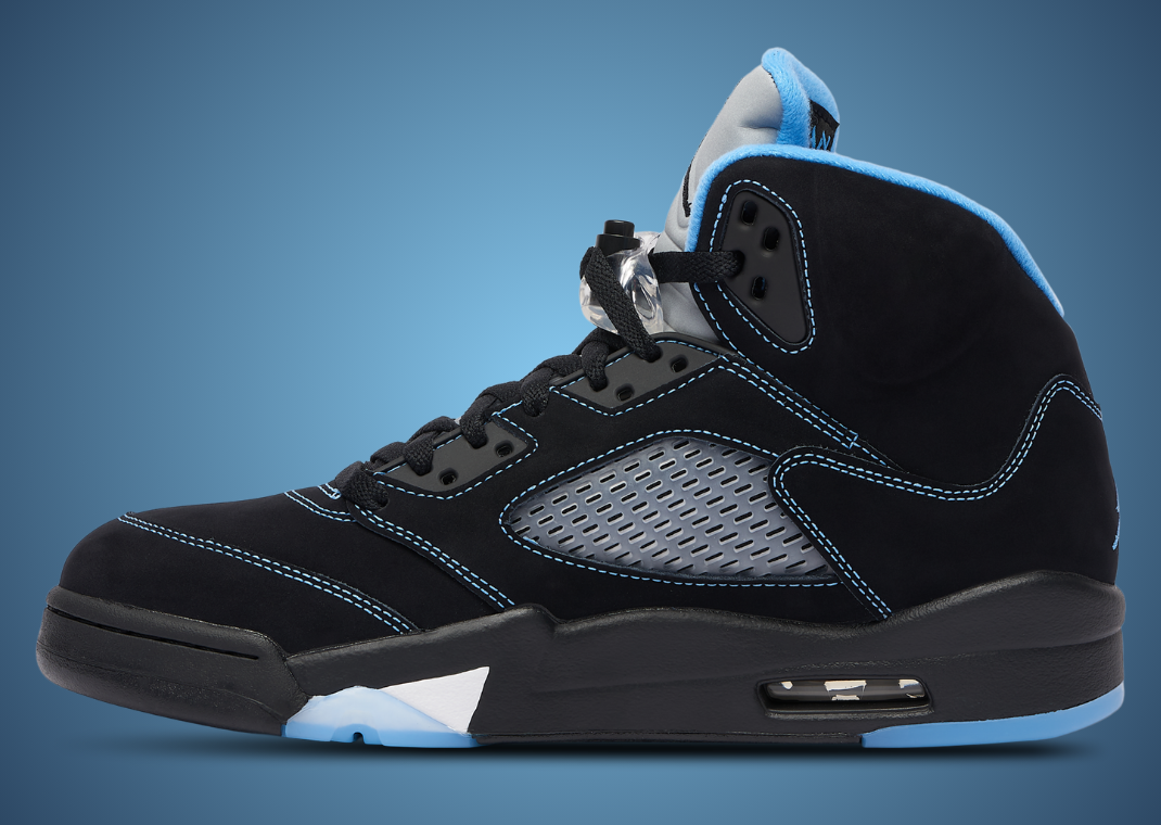 Air Jordan 5 Retro Black University Blue - Medial