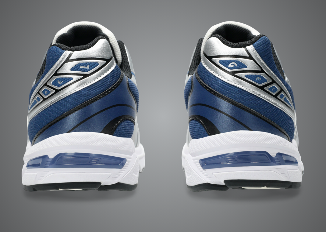 Asics Gel-1130 Blue Metallic Silver Heel