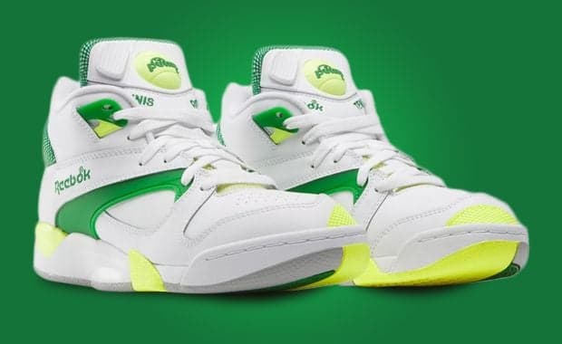 Reebok Court Victory Pump Glen Green Solar Acid Yellow