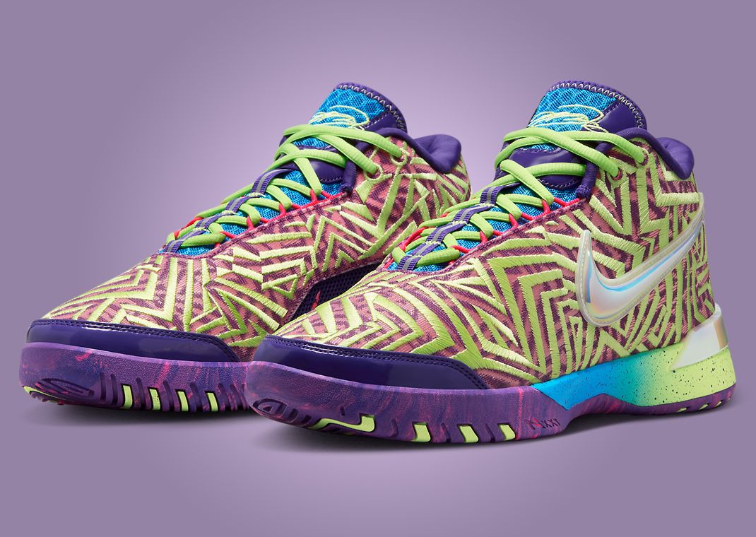 Nike Lebron NXXT Genius Mens Size 14 Viotech Hyper Pink Light Lemon Grape Size 14 - Nike Zoom LeBron NXXT Genisus Viotech for sale  main image 4