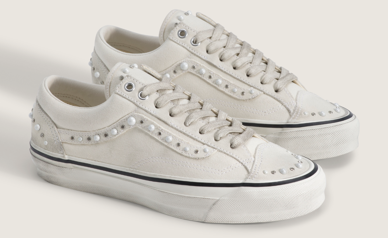 The Vans Old Skool Pearlized Pack is Back in Weathered White Canvas