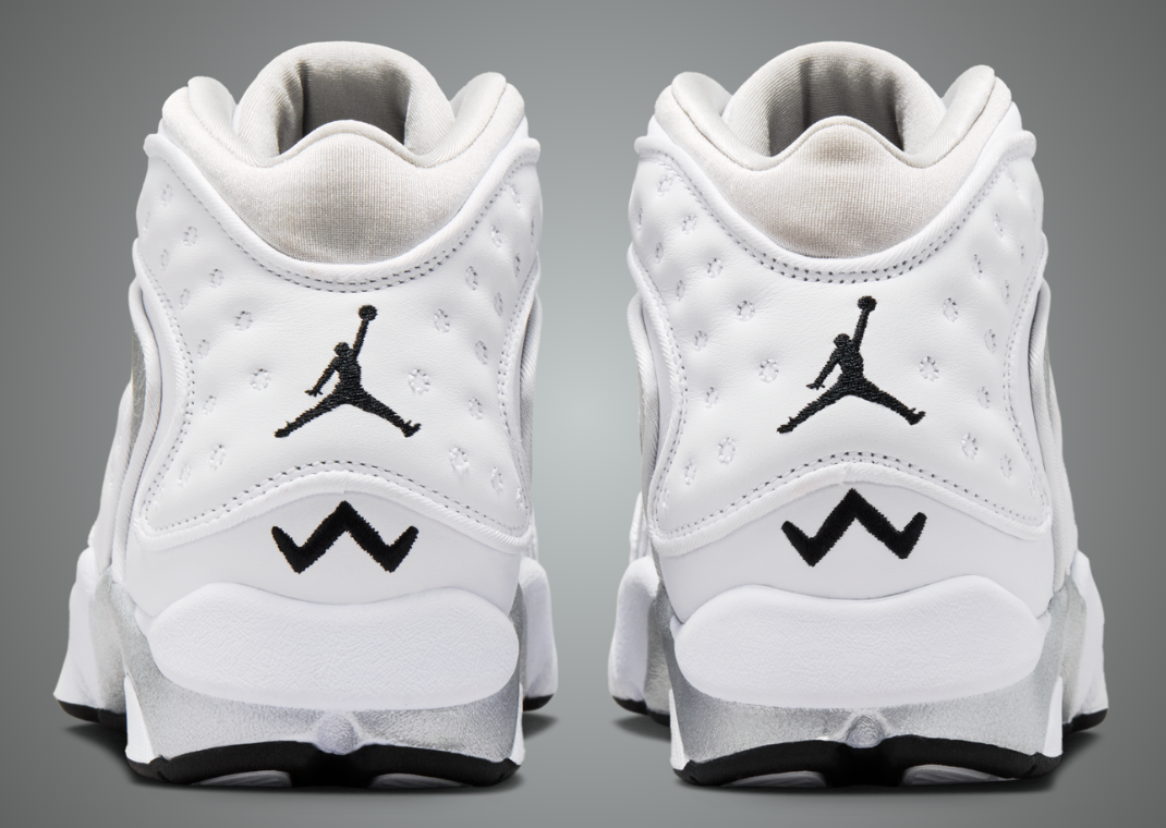 Air Jordan OG White Metallic Silver (W) heel
