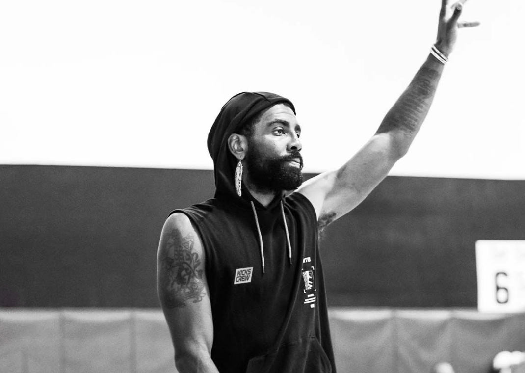 Kyrie Irving Wearing Kicks Crew Shirt