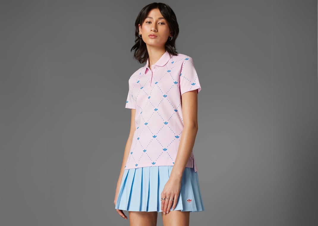 Printed Trefoil Polo Shirt (W)