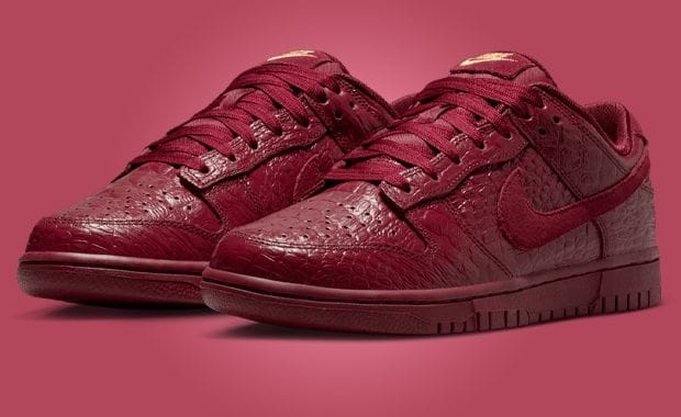 The Nike Dunk Low Team Red Croc is Off the Scale
