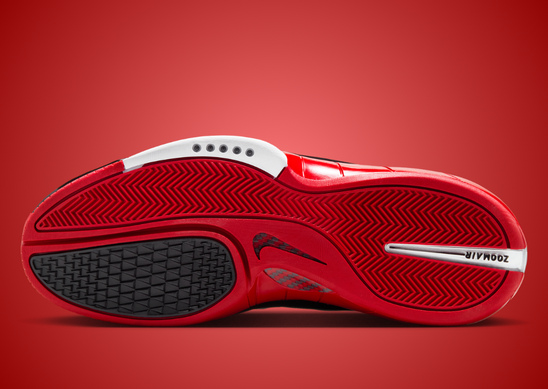 Nike Zoom Flight Huarache 2K4 White Varsity Red - Bottom