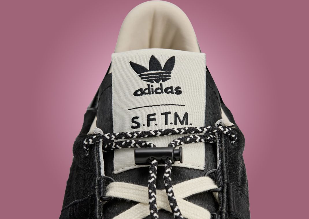 SFTM x adidas Country OG Core Black Tongue