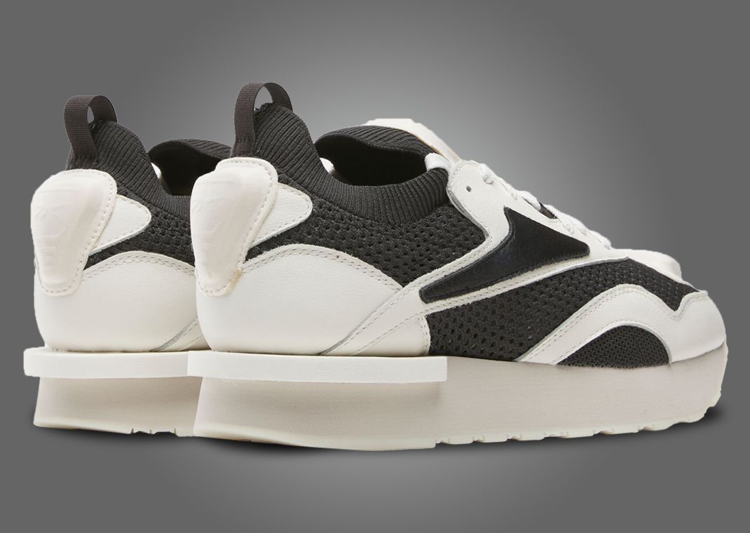 HYMNE x Reebok Classic Nylon Plus White Black Heel Angle