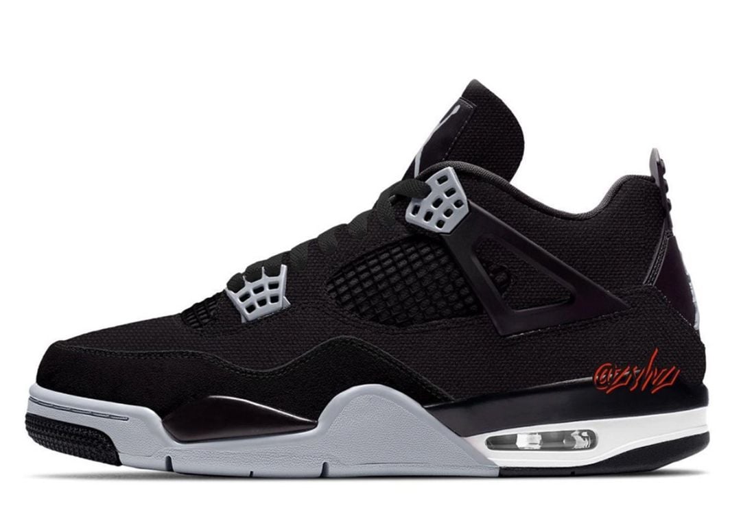 Jordan 4 Black Canvas