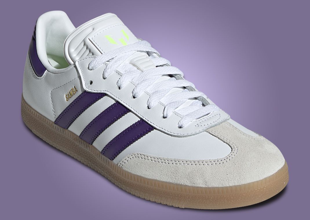 adidas x Lionel Messi ☆ Samba OG ‘Purple’ adidas Samba x Messi - Ftwr White/Unity Purple - Mens Shoes |