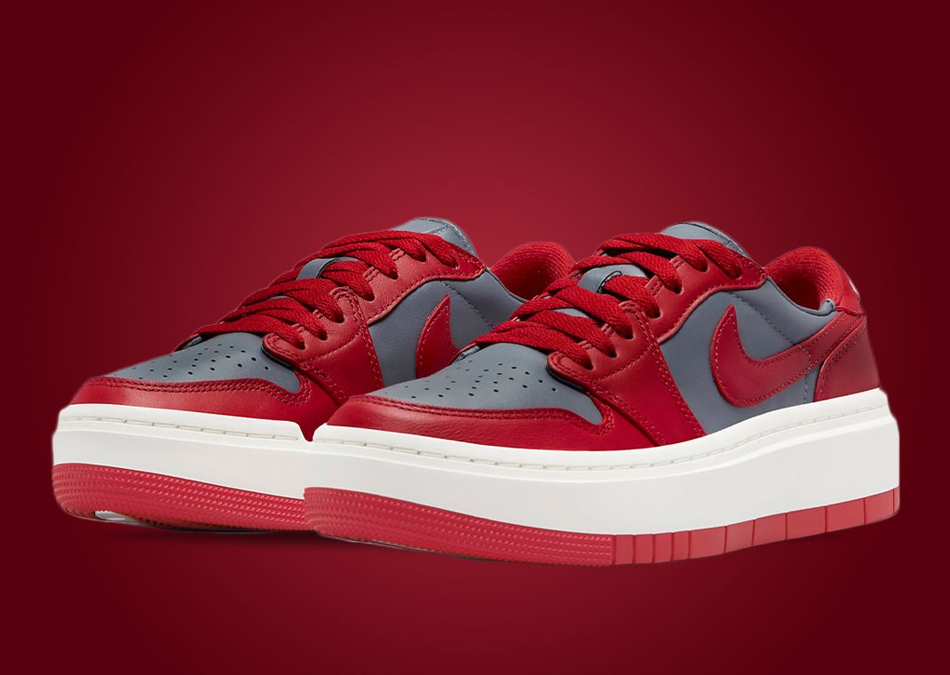 Air Jordan 1 Elevate Low Dark Grey Varsity Red (W)