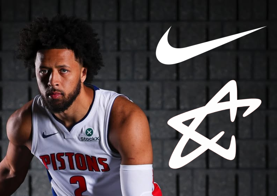 Cade Cunningham with his Nike logo