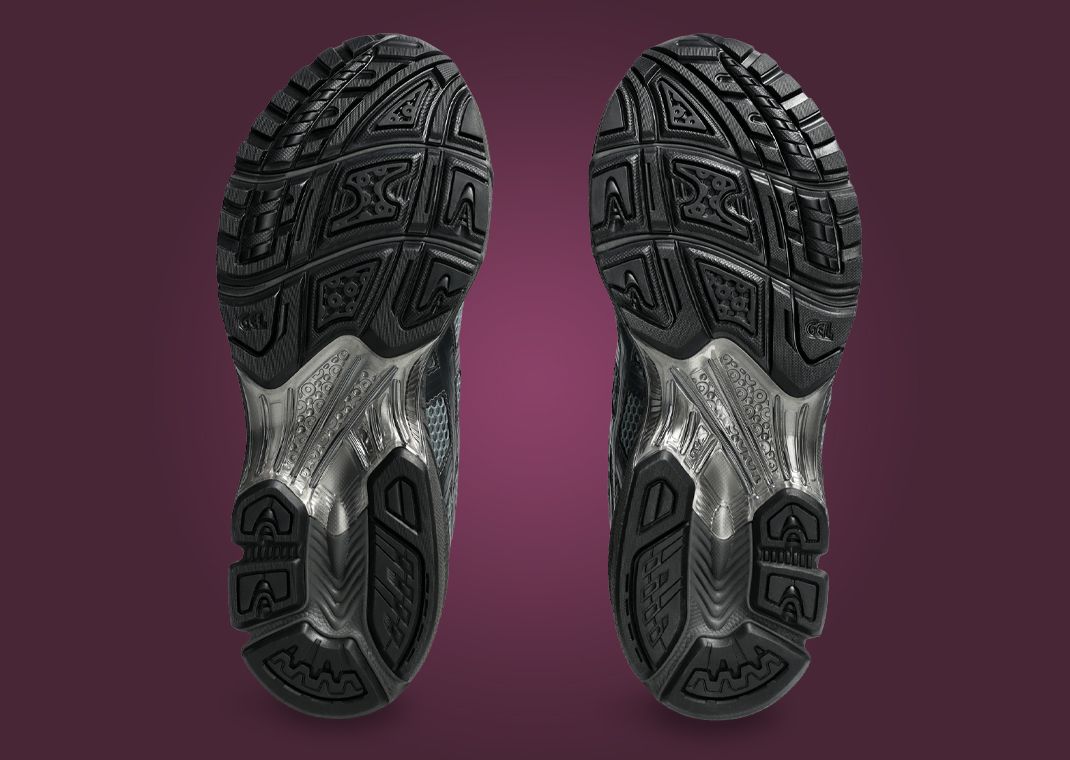 atmos x Asics Gel-Kayano 14 Grey Purple Outsole