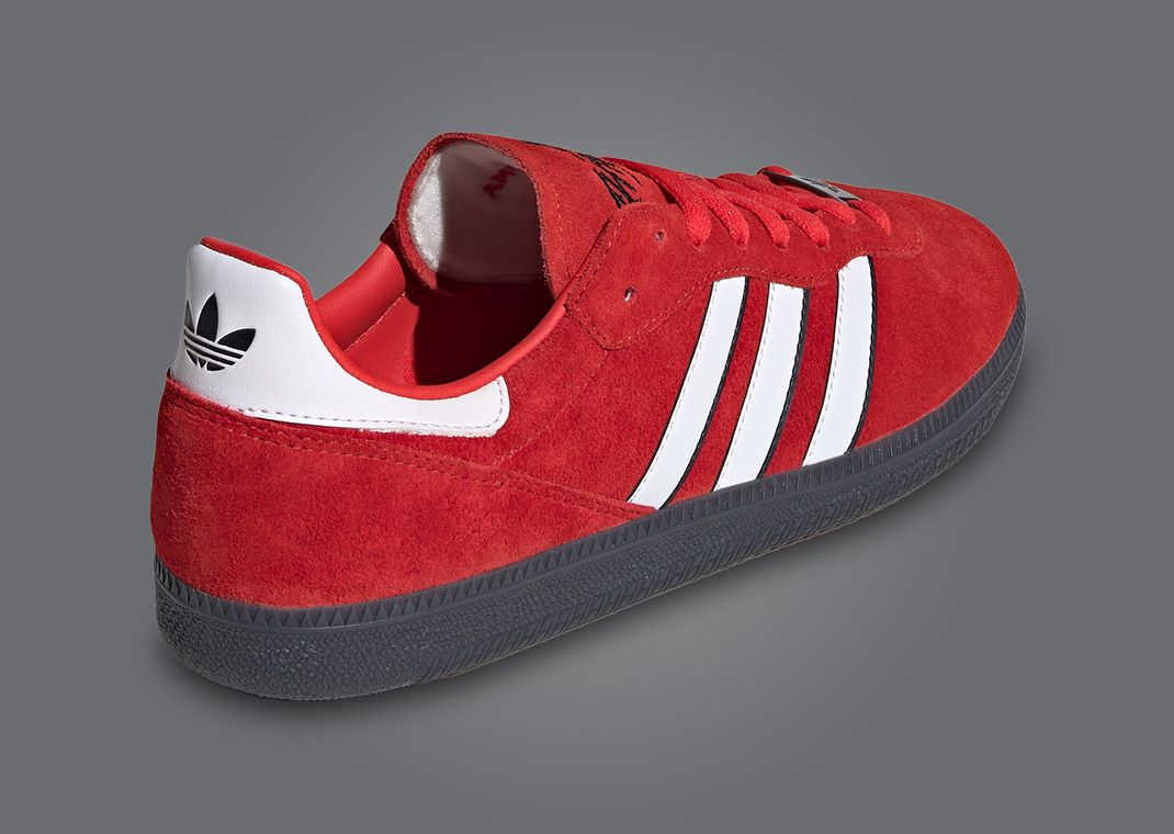 100 Thieves x adidas Palos Hills Red Black Heel ANgle