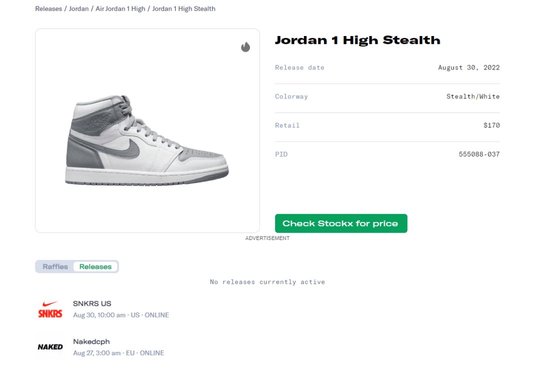 Air Jordan 1 Retro High OG Stealth Release Guide
