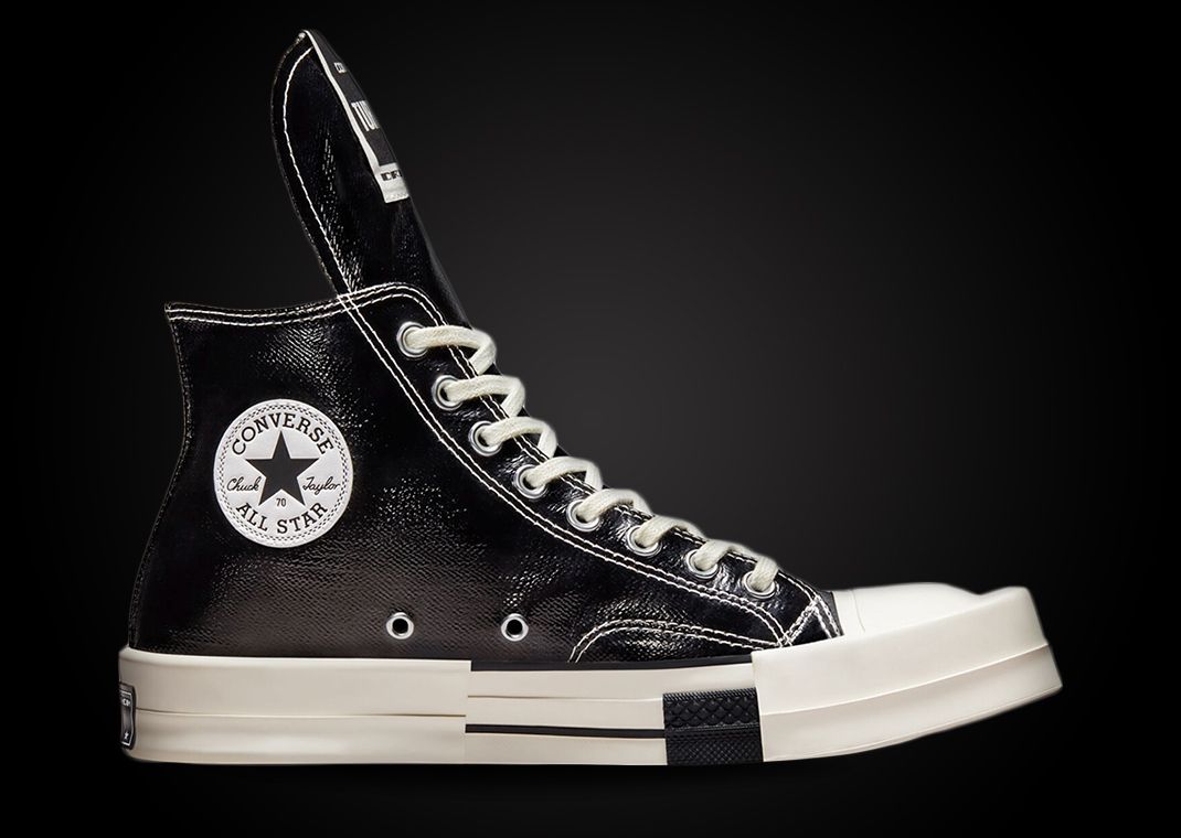 Rick Owens × CONVERSE TURBODRK HI ブラック Rick Owens X TURBODRK Chuck 70 High 'Black Lacquer