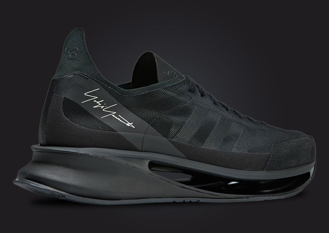 adidas Y-3 S-GENDO RUN Black Heel Angle