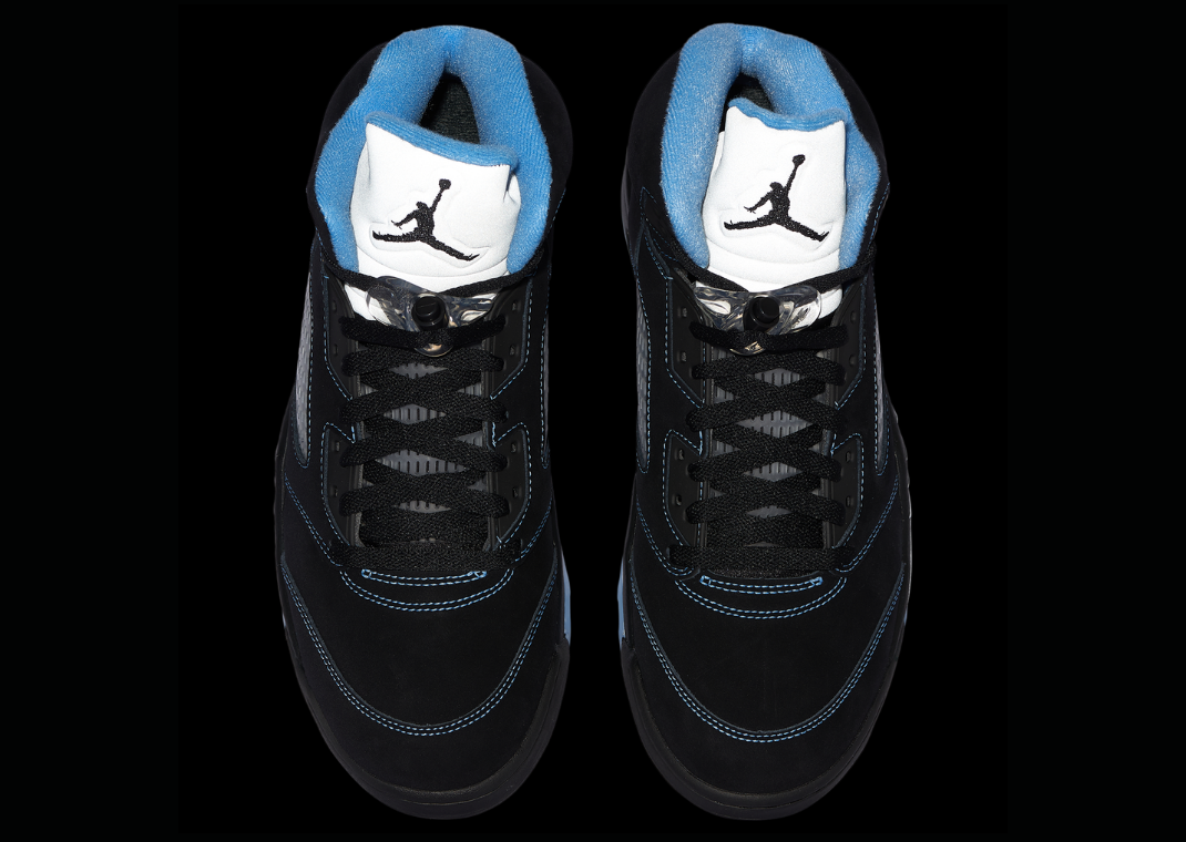Air Jordan 5 Retro Black University Blue - Reflective