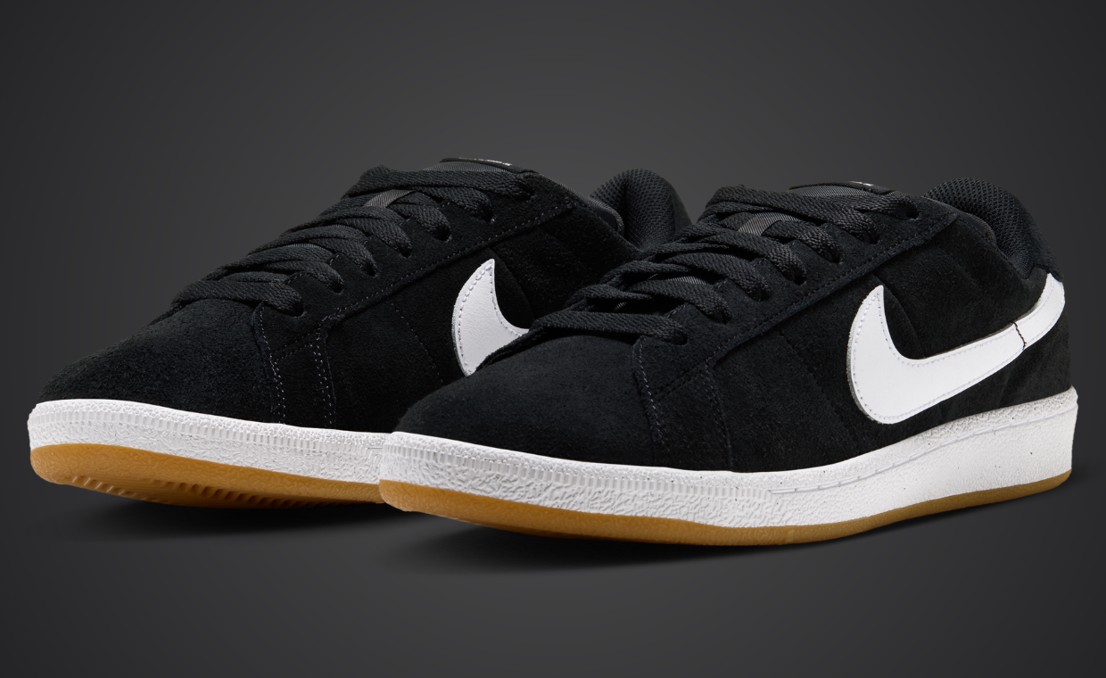 Nike SB’s Tennis Classic XL Revival Keeps it Classy in Black Suede with a Gum Sole