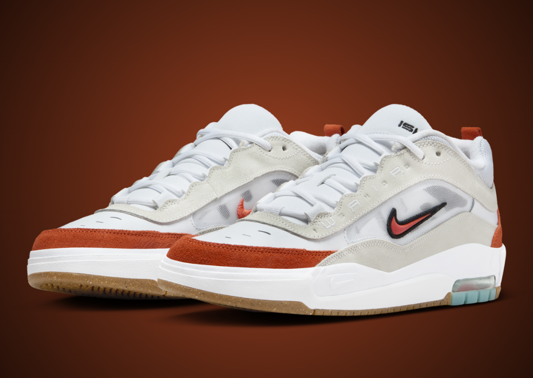 Nike SB Air Max Ishod White Orange Angle