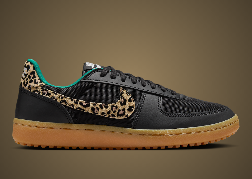 Nike Field General Leopard Print Black (W) Lateral
