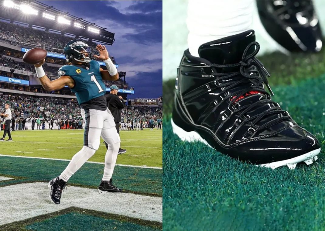 Jalen Hurts Wears Air Jordan 11 Love Hurts PE