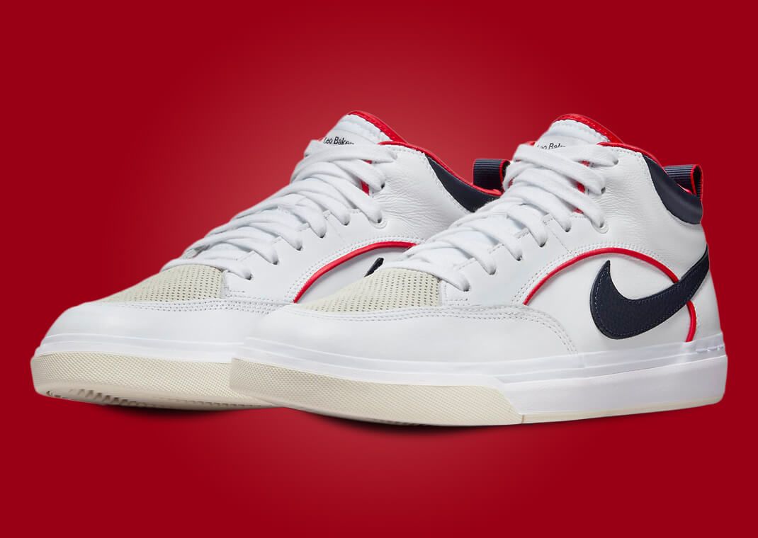 Nike SB Leo Baker ホワイト DX4361100 White Black React Leo Nike SB Suede Leather