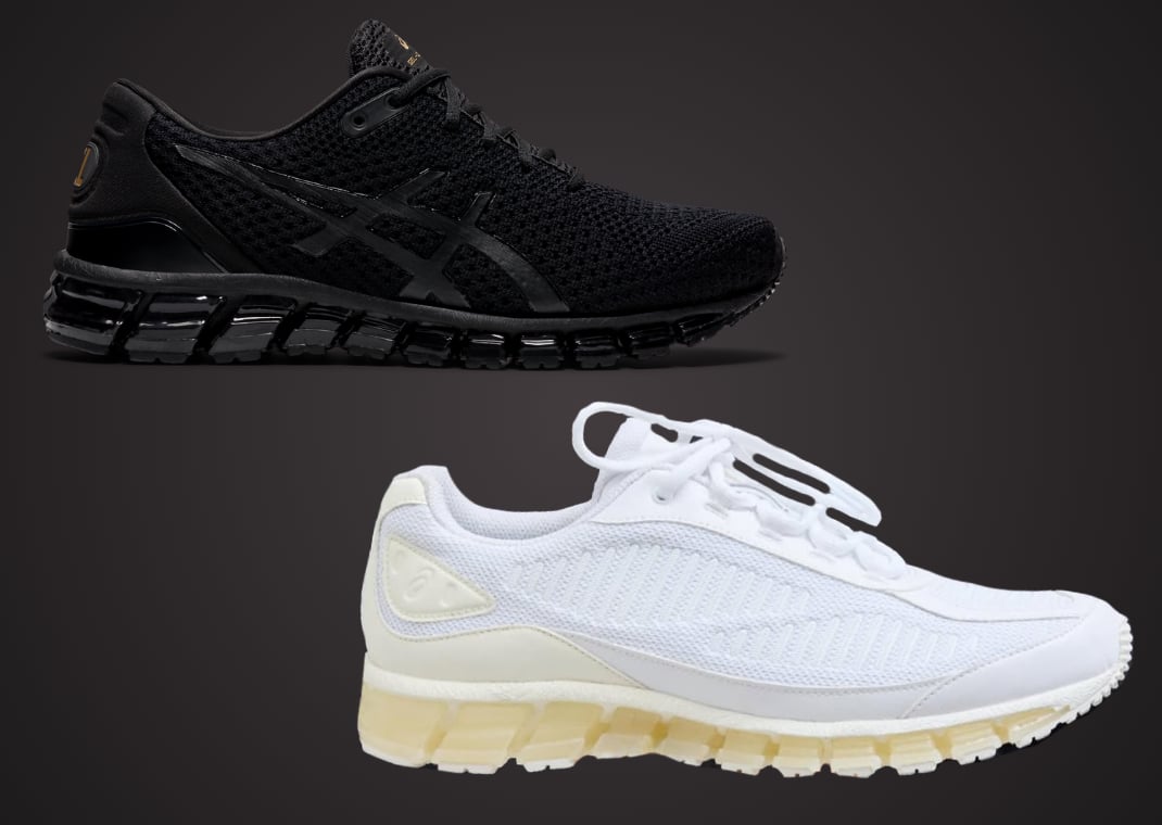 Standard Asics Gel-Quantum 360 Knit 2 (top) vs JJJJound's updated version (bottom)