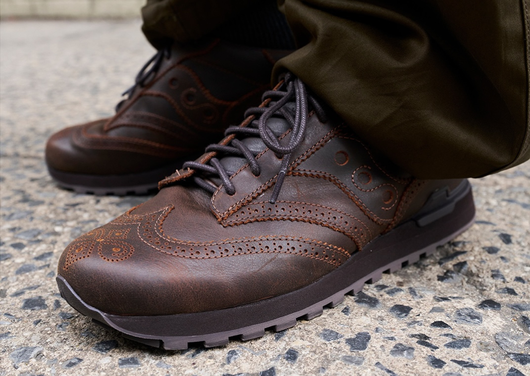 Engineered Garments x Saucony Shadow Original Brown - On Foot
