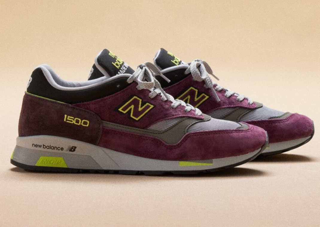 New Balance 1500 Made in UK Purple Neon Yellow