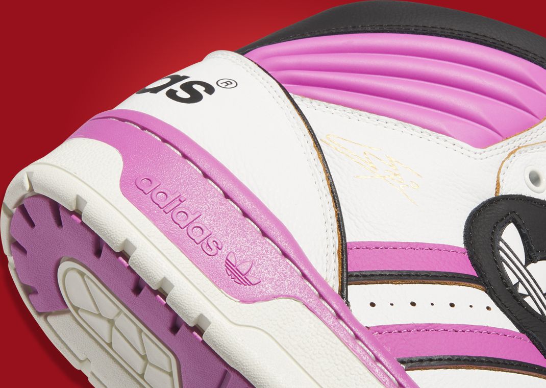 adidas Epi Pro Hi White Lilac Black Heel