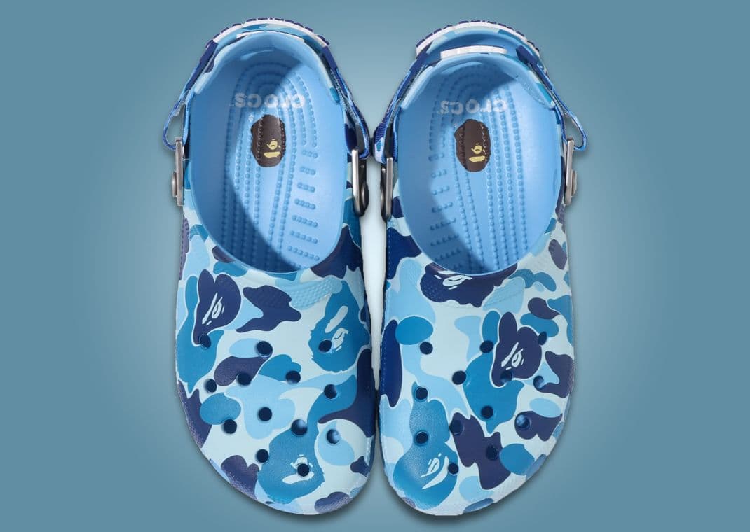 即完 BAPE スピーディー CROCS CLOG ABC CAMO BLUE 25㎝ 