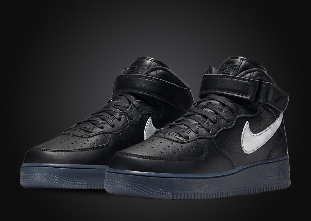 Nike Air Force 1 Mid Premium Black Metallic