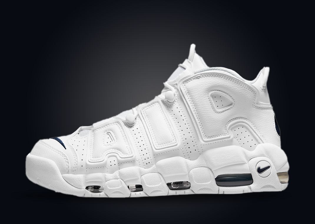 Subtle Hits Of Navy Blue Accent This Nike Air More Uptempo