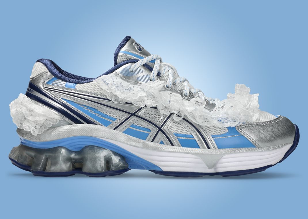 SHUSHU/TONG x Asics Gel-Kinetic Fluent White Dive Blue Lateral